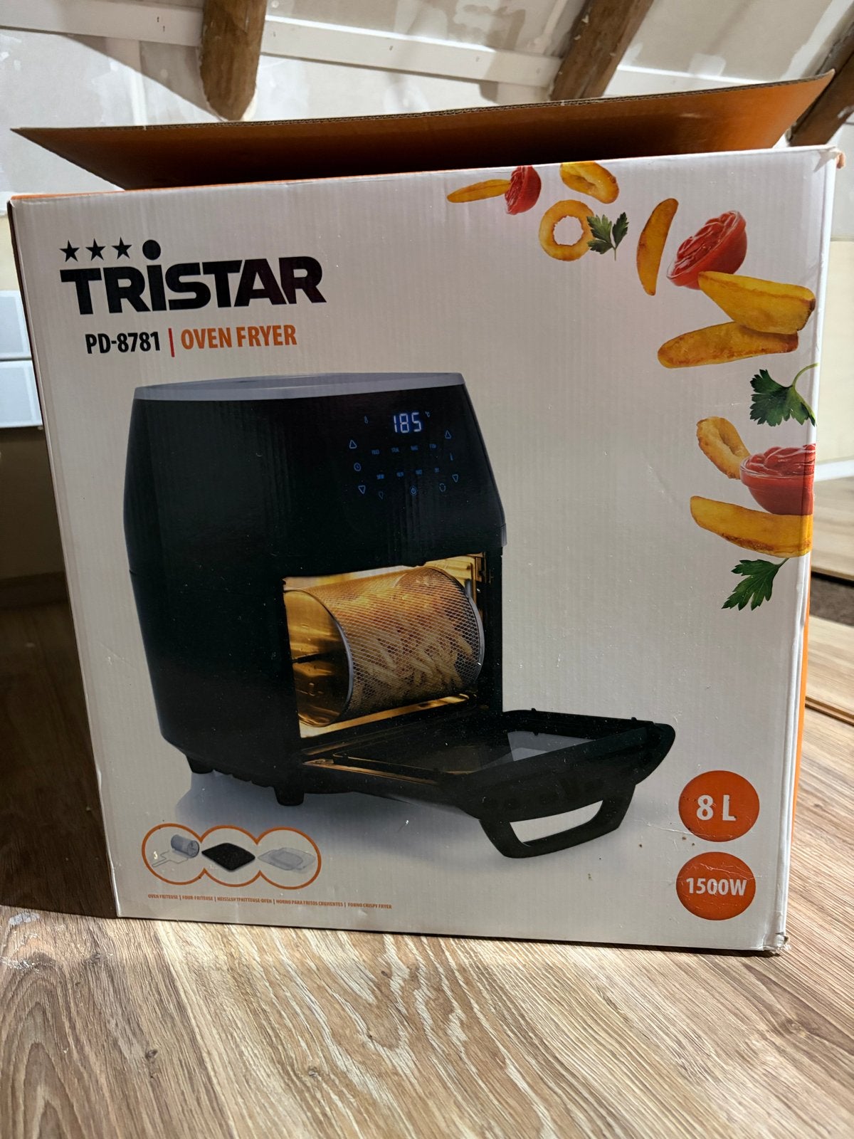 Tristar PD-8781 Oven Fryer 8L, Witgoed en Apparatuur, Ophalen, Nieuw, Airfryer, 1500 gram of meer