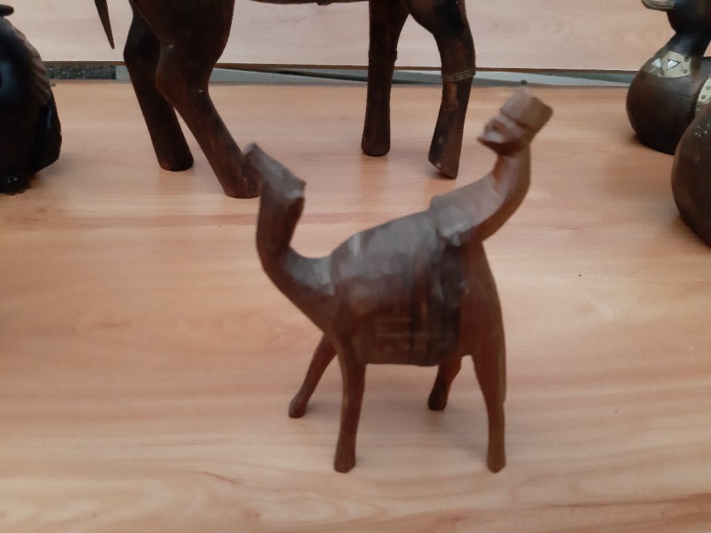 Beeld, kameel, hout, bruin, ook paard en andere, Antiek en Kunst, Ophalen, Houtsnijwerk, Minder dan 20 cm, Art deco