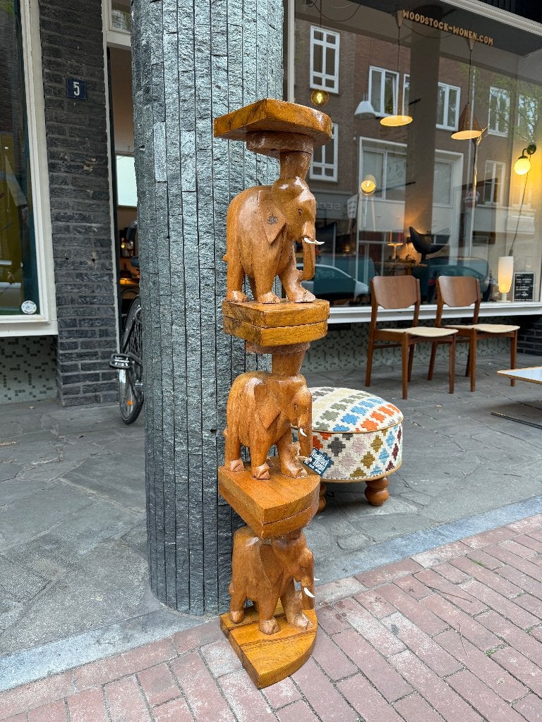 SALE: antieke bijzettafeltjes, vintage houten console, Ophalen