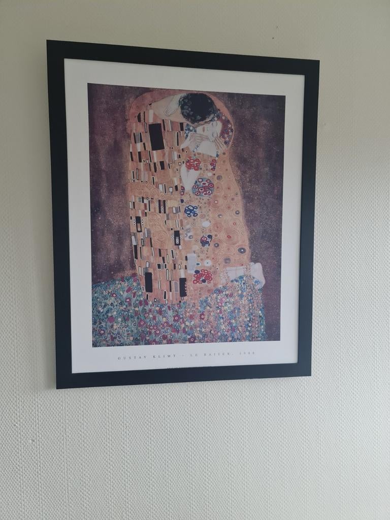 The Kiss gustav klimt, Antiek en Kunst, Ophalen of Verzenden