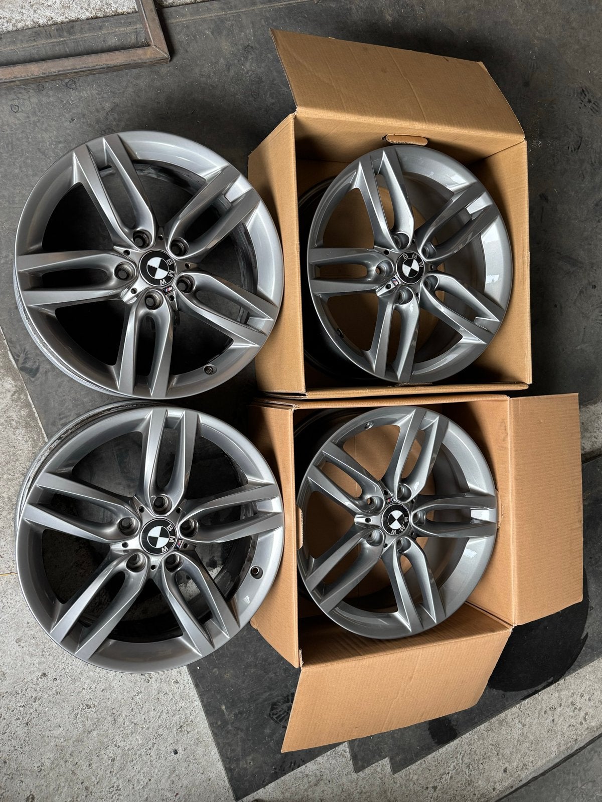 18 inch originele BMW M velgen Gun Metal Grijs 5x120, Ophalen, 18 inch, Gebruikt, Velg(en)