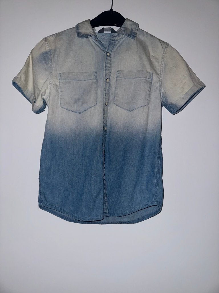 Spijkerblouse overhemd blouse jeans 140 blauw blauwe, Kinderen en Baby's, Kinderkleding | Maat 140, Verzenden, Zo goed als nieuw