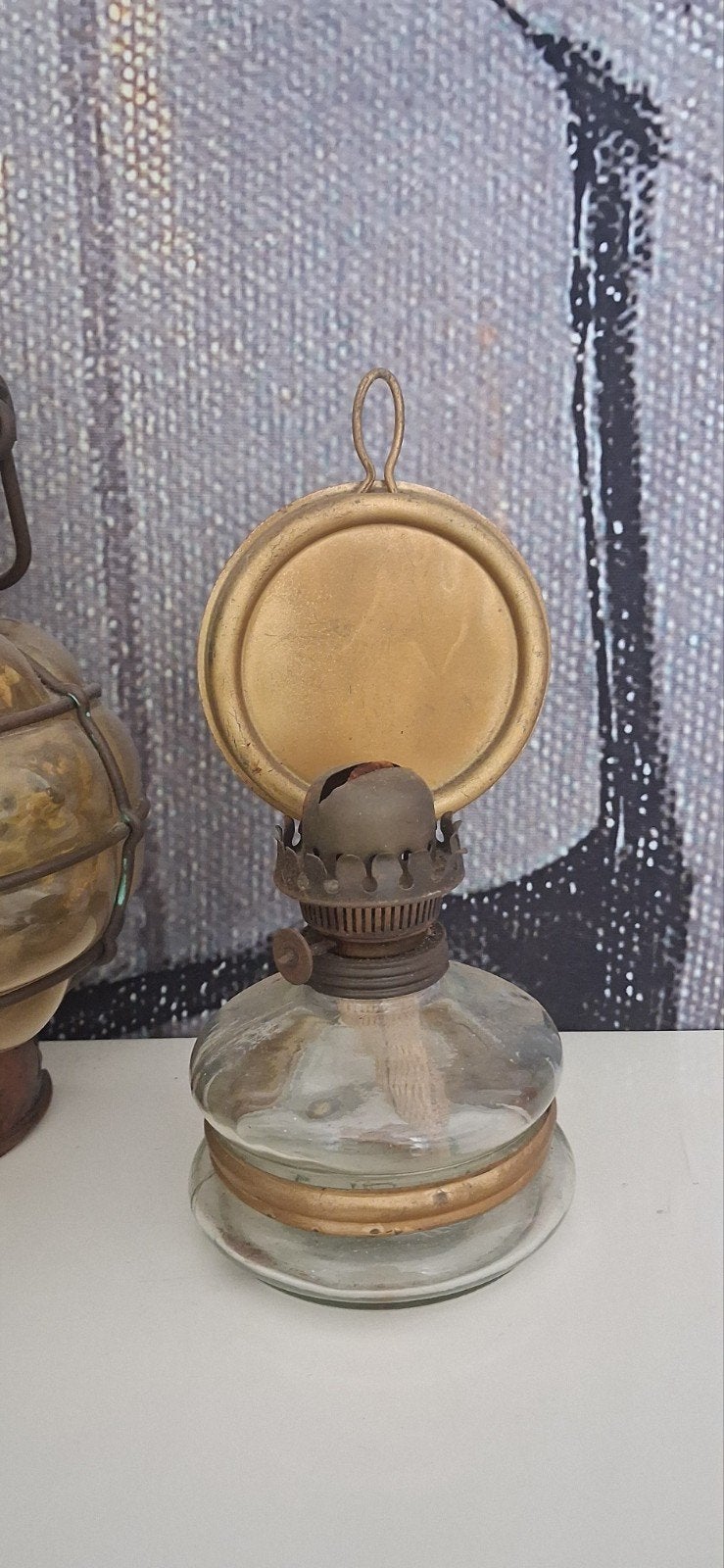 Antieke olielamp - Klassieke verlichting, Ophalen of Verzenden