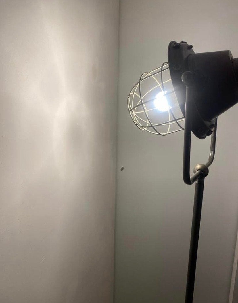 Industriële Vloerlamp Spotlight Stijl, Ophalen of Verzenden, Gebruikt, Metaal, 150 tot 200 cm