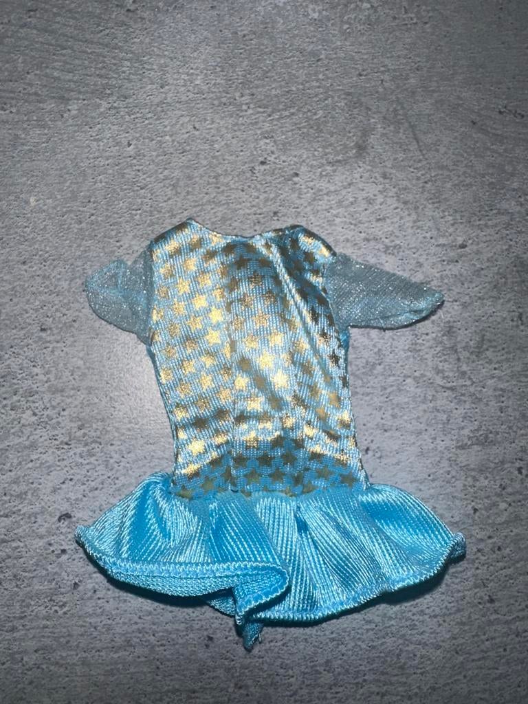 746 Barbie Jurk Blauw met Gouden Sterren, Ophalen of Verzenden, Zo goed als nieuw