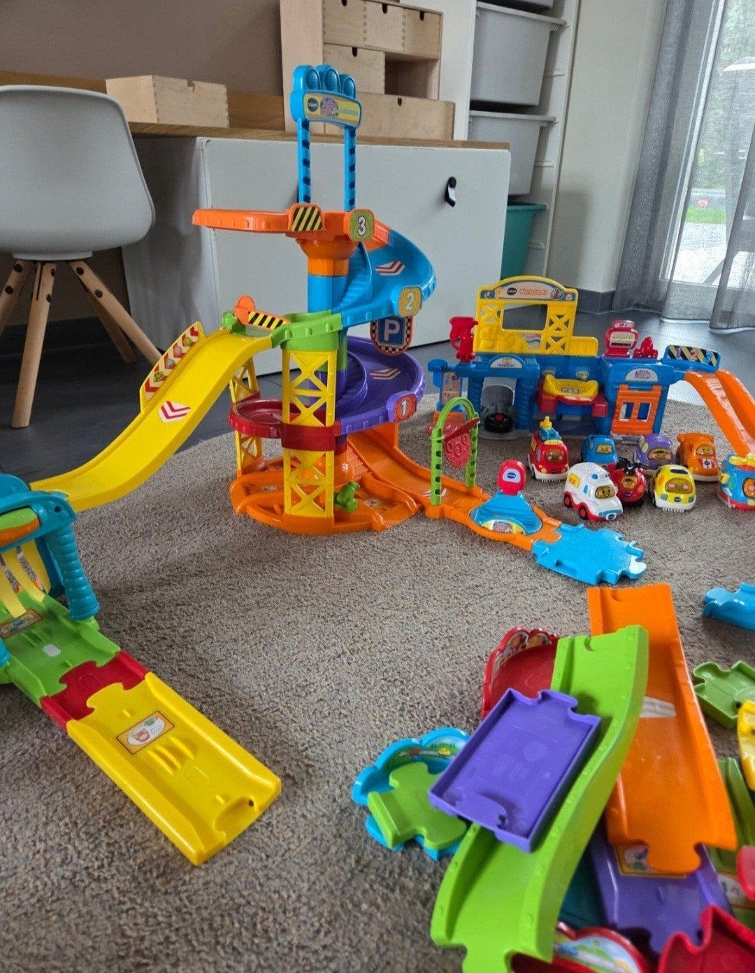 VTech Toet Toet set brandweer, parkeer- en autogarage, Kinderen en Baby's, Ophalen, Zo goed als nieuw, 2 tot 4 jaar