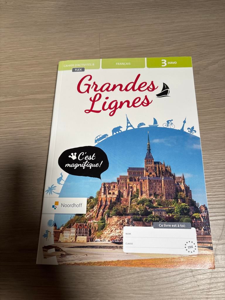 Grandes Lignes 6e ed havo 3 FLEX cahiers d'activités, Ophalen, Noordhoff, Nieuw, Nederlands