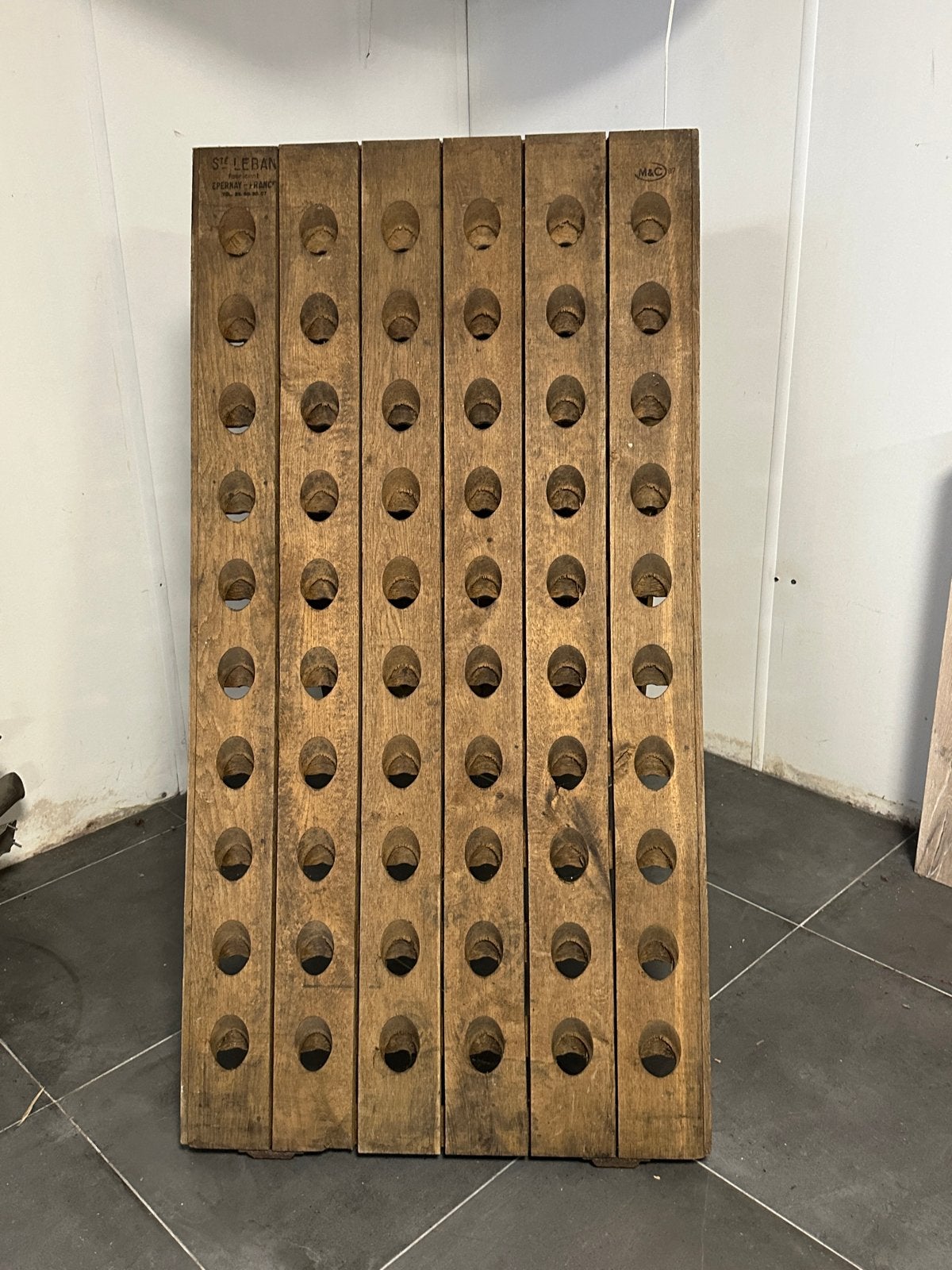 Vintage Wijnrek Champagne Rek 120 Flessen Hout, Ophalen, Gebruikt, 25 flessen of meer, 75 – 100