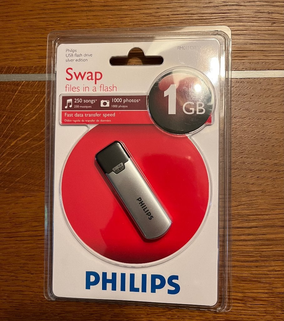USB Flash Drive 1GB, Ophalen of Verzenden, Nieuw, Philips, 1 GB of minder