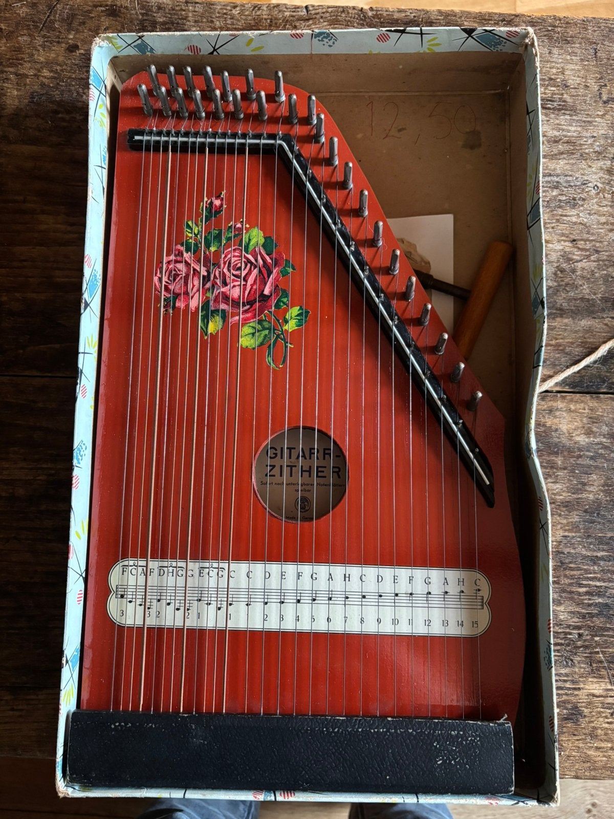 Vintage gitaarciter, Muziek en Instrumenten, Ophalen of Verzenden, Gebruikt, Citer