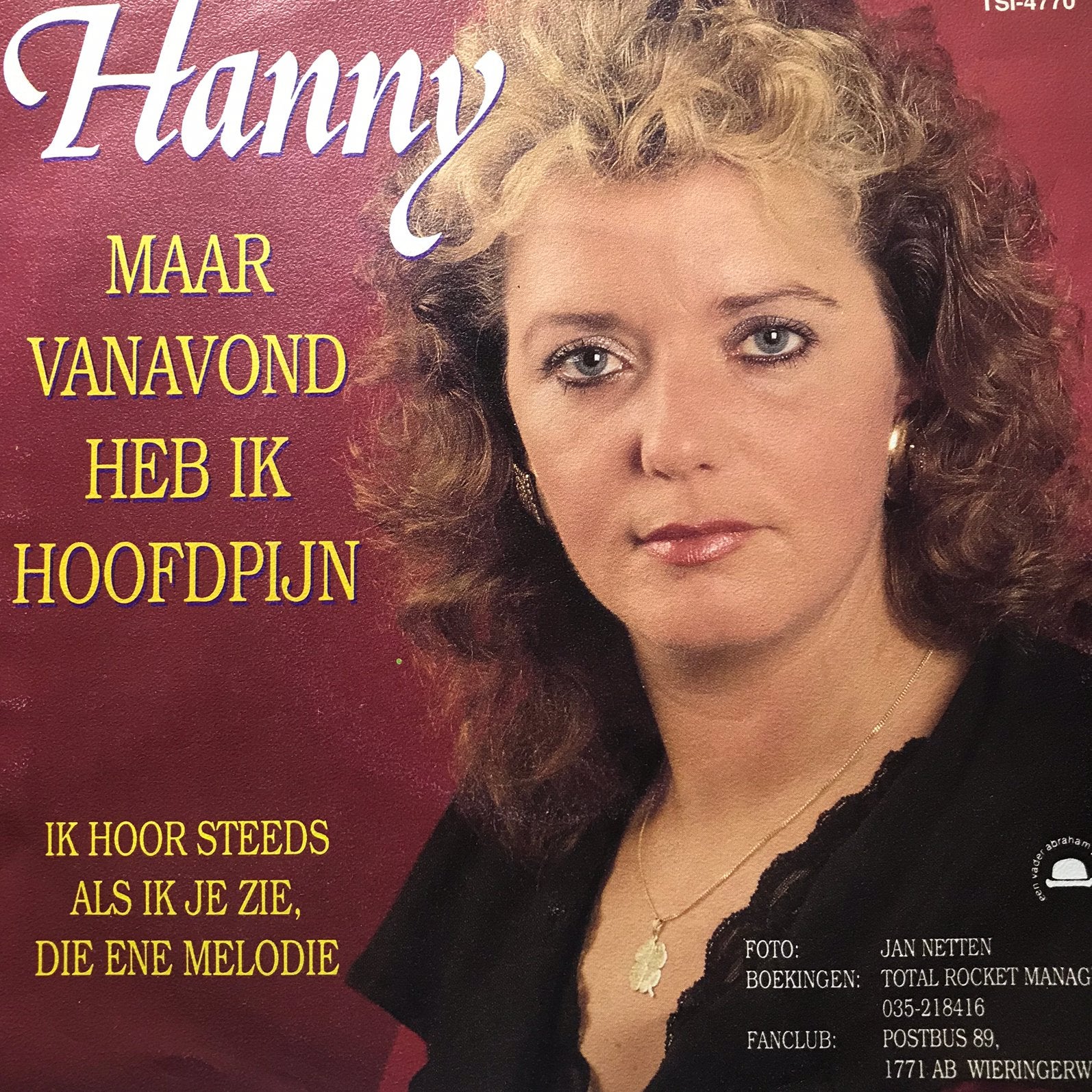 Hanny - Maar vanavond heb ik hoofdpijn, Ophalen of Verzenden