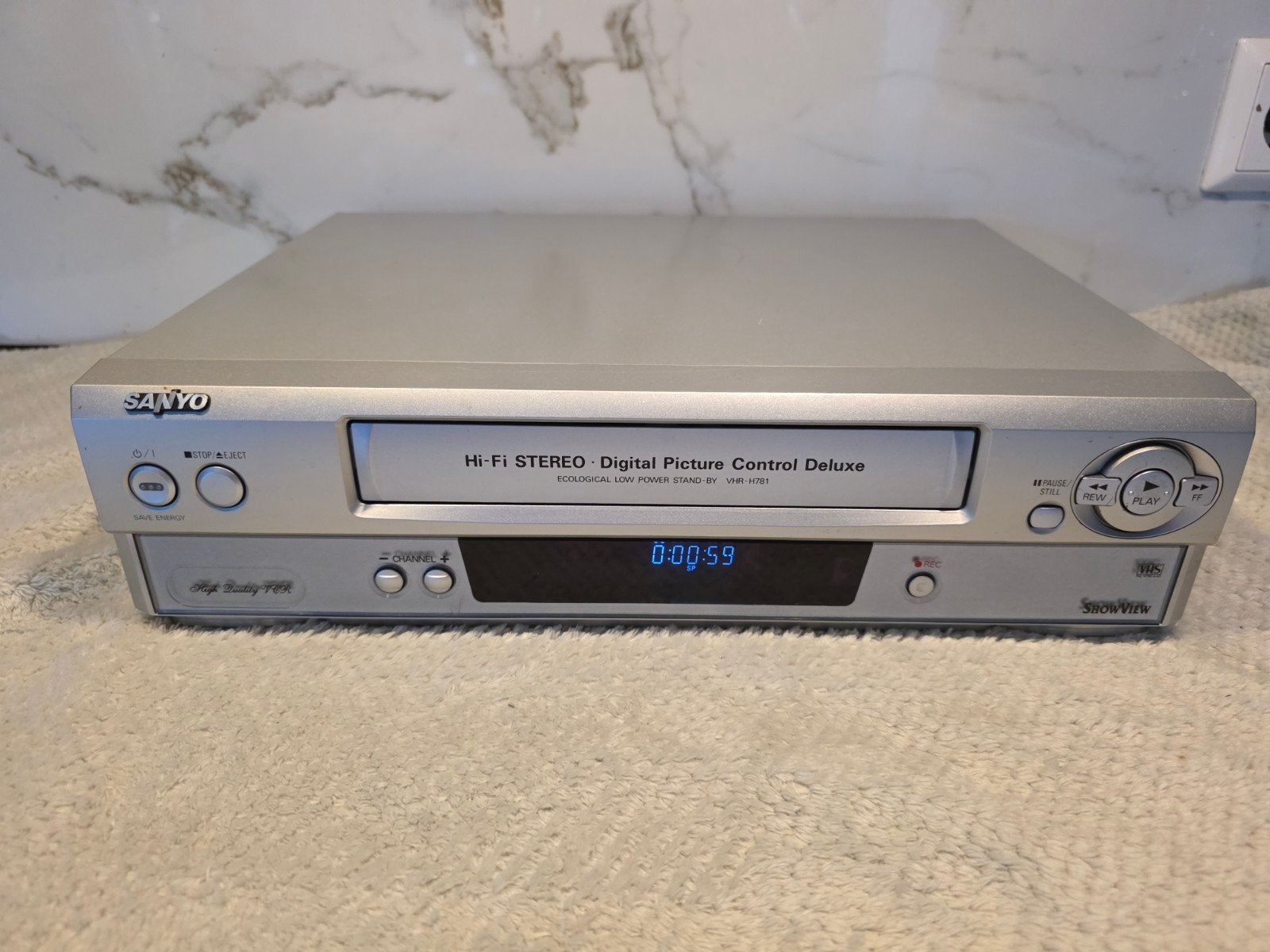 Sanyo VHR-H781 Hi-Fi Stereo VHS videorecorder, Ophalen of Verzenden, Zo goed als nieuw, VHS-speler of -recorder