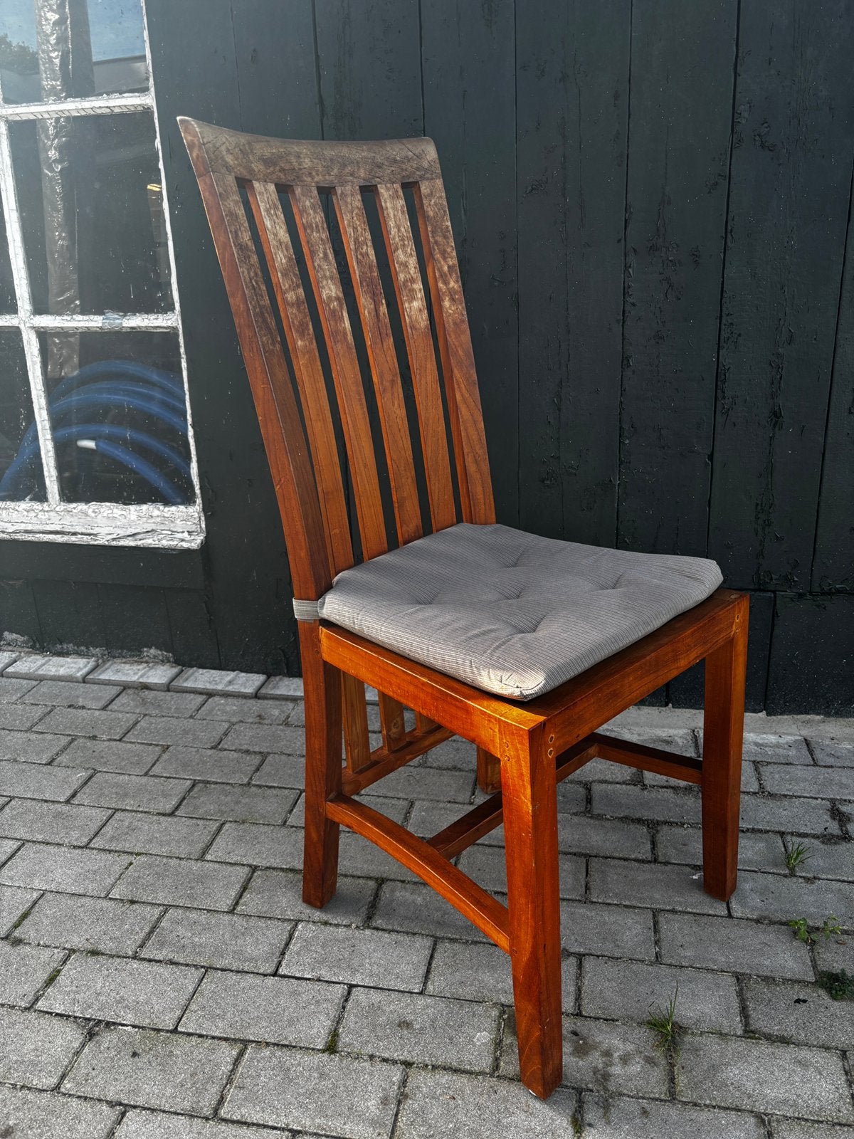 6x houten eetkamerstoel, Ophalen, Zo goed als nieuw, Bruin, Vijf, Zes of meer stoelen