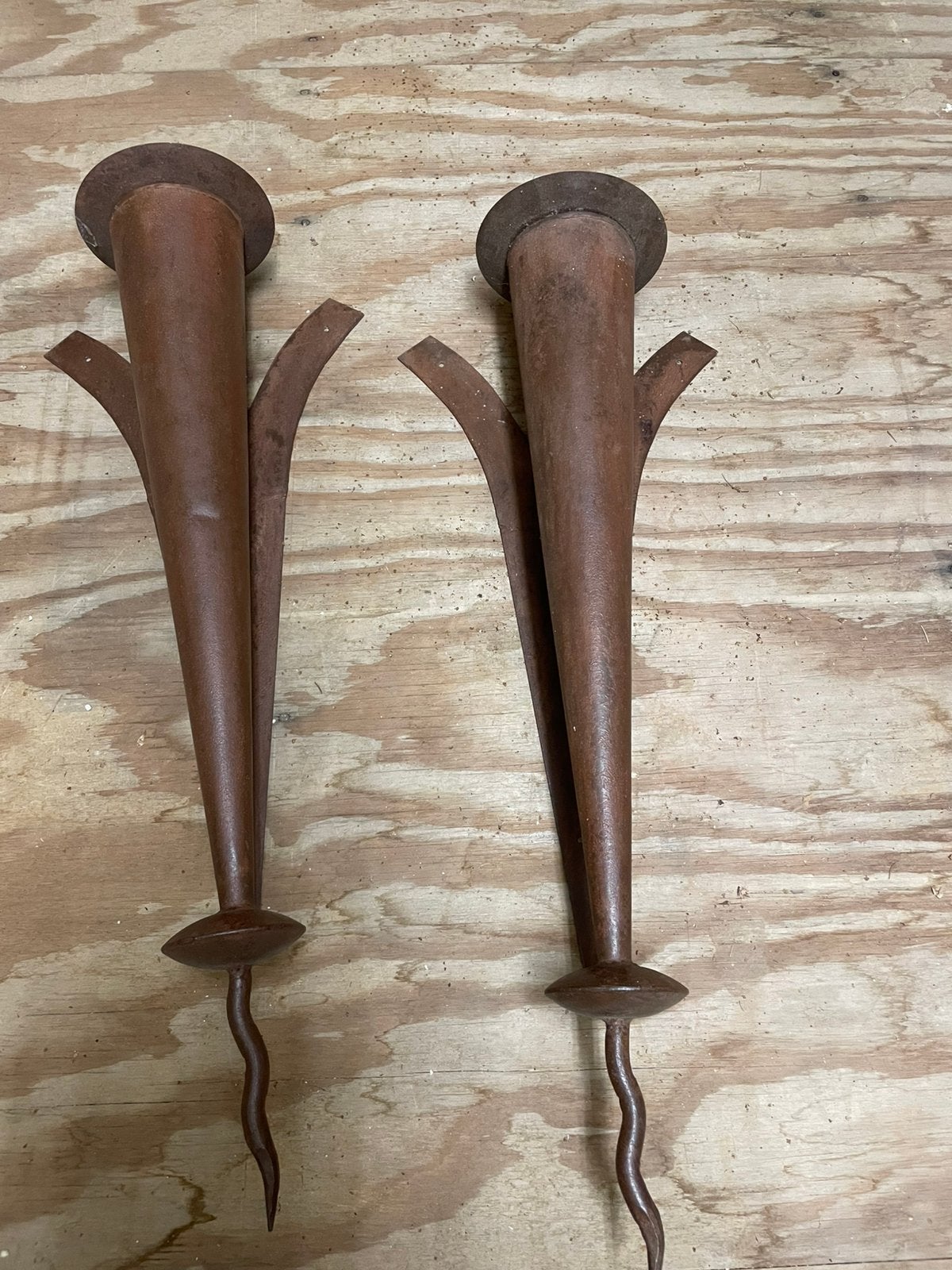 Wand kandelaars 2 stuks, Huis en Inrichting, Woonaccessoires | Kandelaars en Kaarsen, Ophalen, Metaal