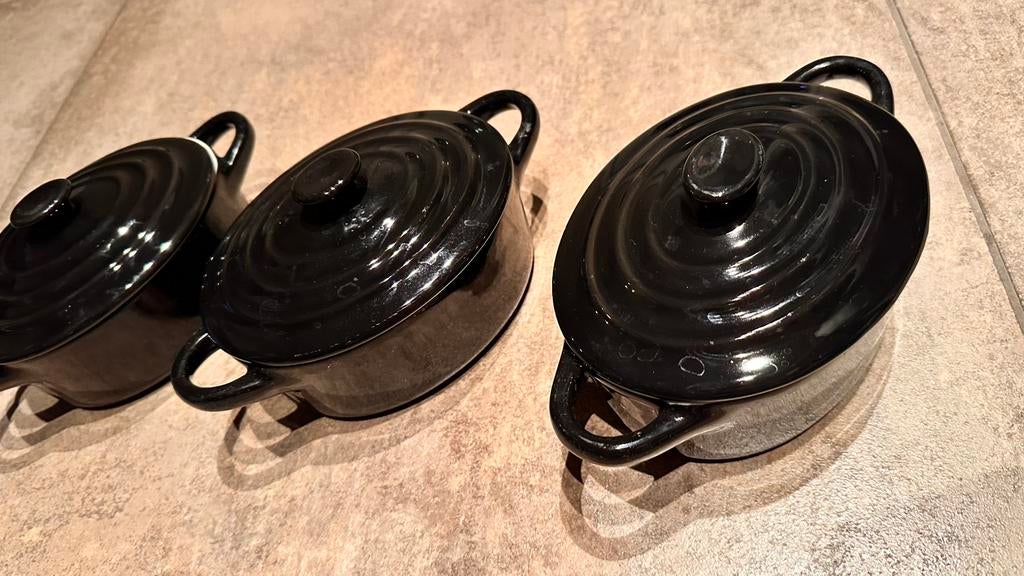 Ovenschaaltjes met deksel, Ophalen of Verzenden, Zo goed als nieuw, Glas, Pot, Bus of Blik