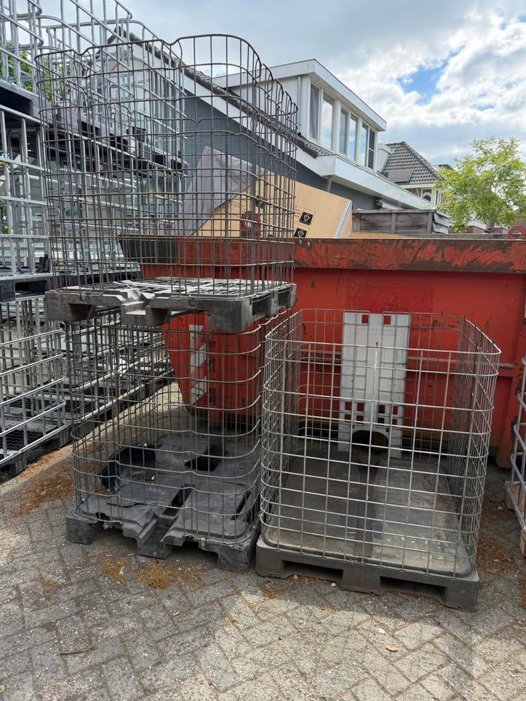3 x fijnmazige ibc krat l kunststof bodem l, Ophalen of Verzenden, Zo goed als nieuw