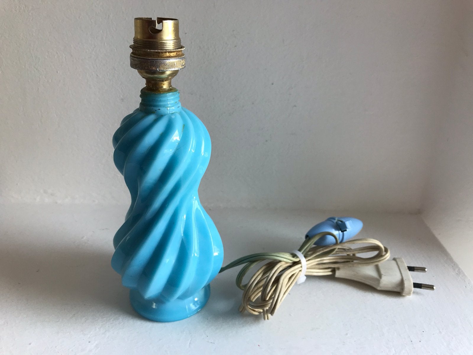 Lampvoet opaline blauw glas, Ophalen of Verzenden, Huis en Inrichting