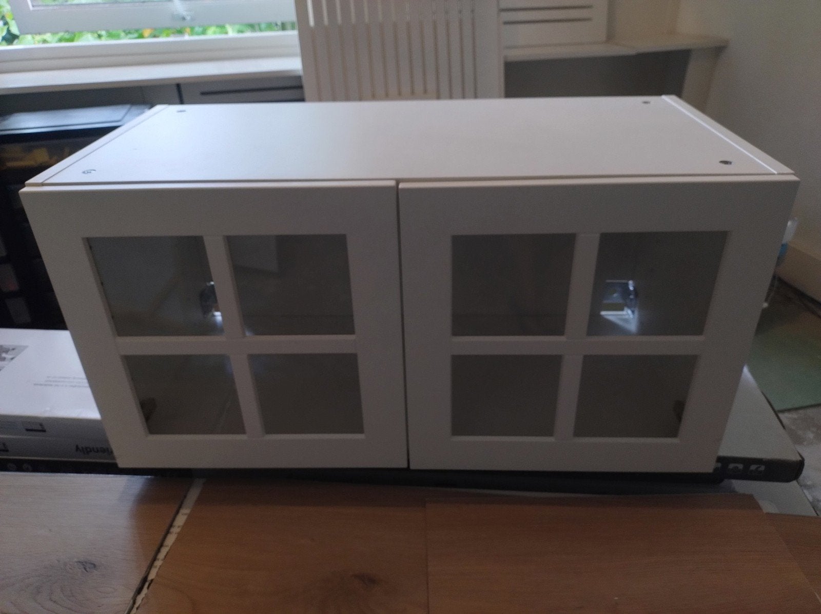 METOD - Witte bovenkast met 2 vitrine deuren - 80x40x38,9, Ophalen, 50 tot 100 cm, Zo goed als nieuw, 25 tot 50 cm