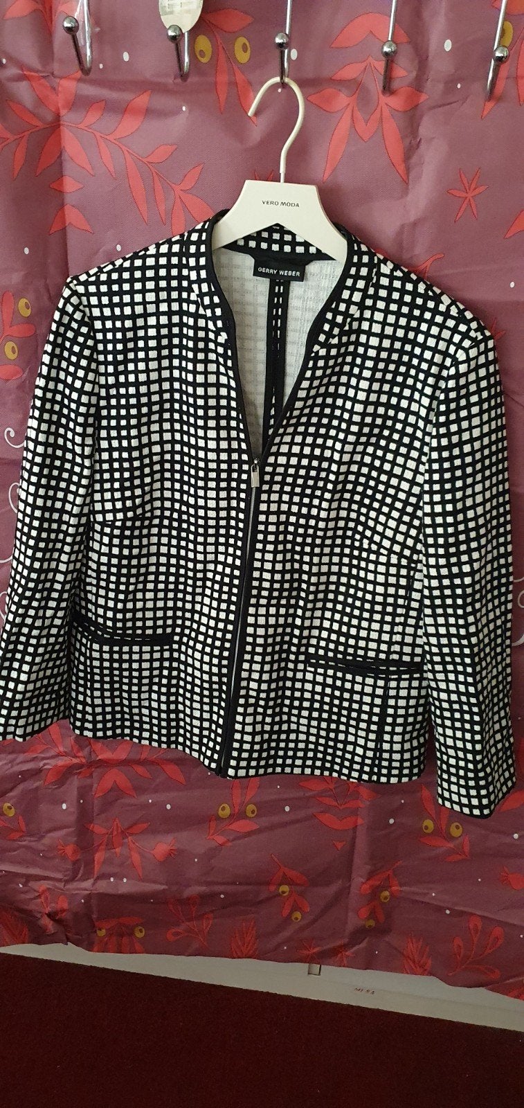 Gerry Weber Jasje Zwart/Wit Geruit - Maat 40, Maat 38/40 (M), Verzenden, Zwart, Nieuw