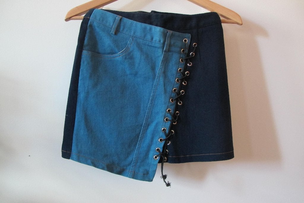 Two ton denim lace skirt, Blauw, Nieuw, Ophalen of Verzenden, Maat 36 (S)