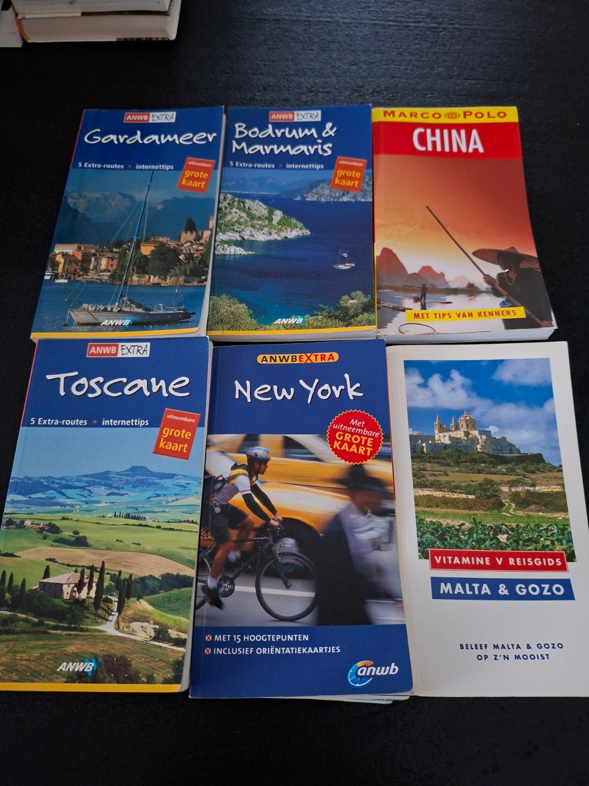 reisgidsen: China, garda, toscane, new york, bodrum, malta, Ophalen of Verzenden, Gelezen, Reisgids of -boek, ANWB