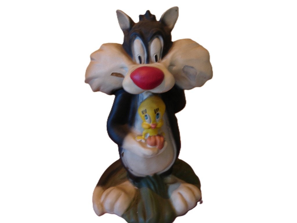 TWEETY & SYLVESTER een leuk stel bij elkaar.Hoogte 34cm, Ophalen of Verzenden, Overige figuren, Gebruikt, Beeldje of Figuurtje