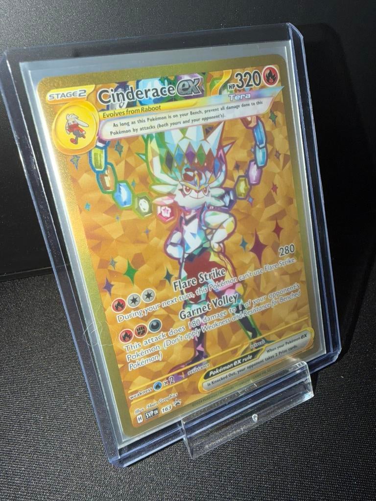 Pokémon Cinderace EX Promo 163, Ophalen of Verzenden, Zo goed als nieuw