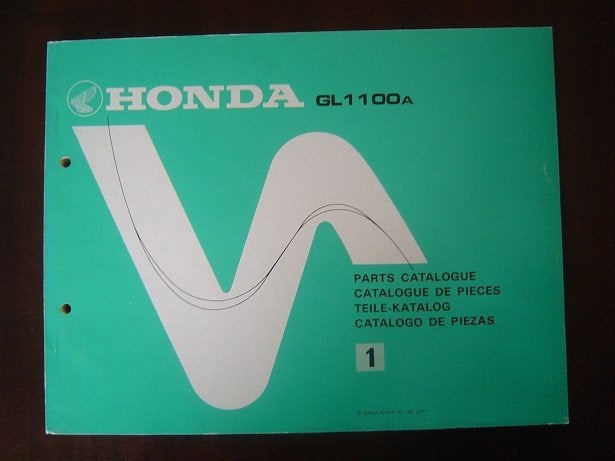 Honda GL1100 A 1979 80 Goldwing motorcycle parts catalogue, Ophalen of Verzenden, Honda