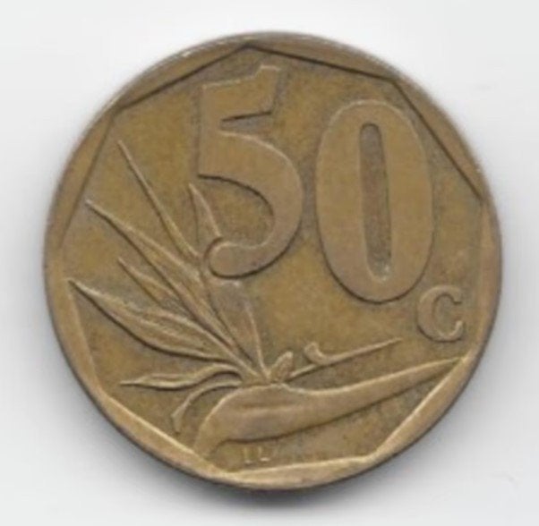 Zuid-Afrika 50 cents 1996 KM# 163, Postzegels en Munten, Verzenden, Zuid-Afrika, Losse munt