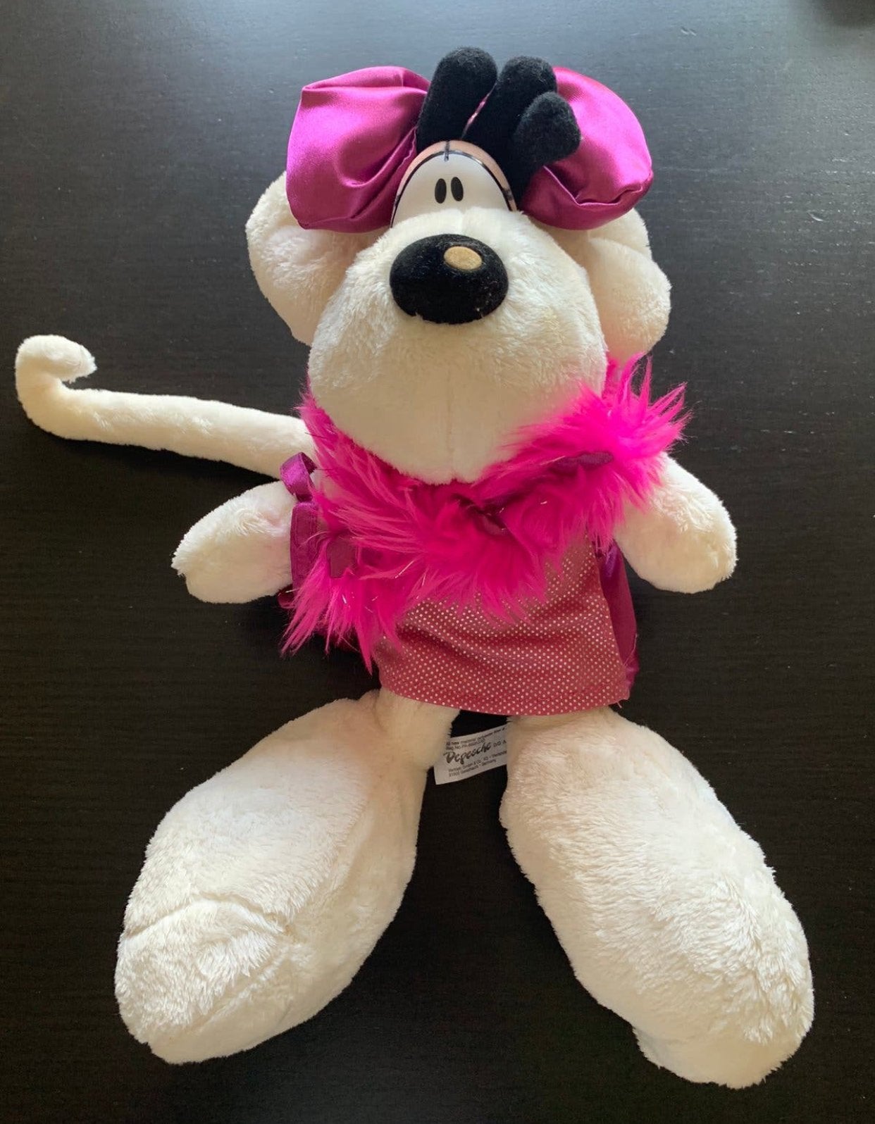Diddlina knuffel met roze jurk en strik - Zo goed als nieuw, Muis, Overige merken, Overige karakters, Ophalen of Verzenden