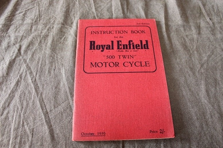 Royal Enfield 500cc twin 1950 motorcycle instruction book, Motoren, Ophalen of Verzenden, Yamaha