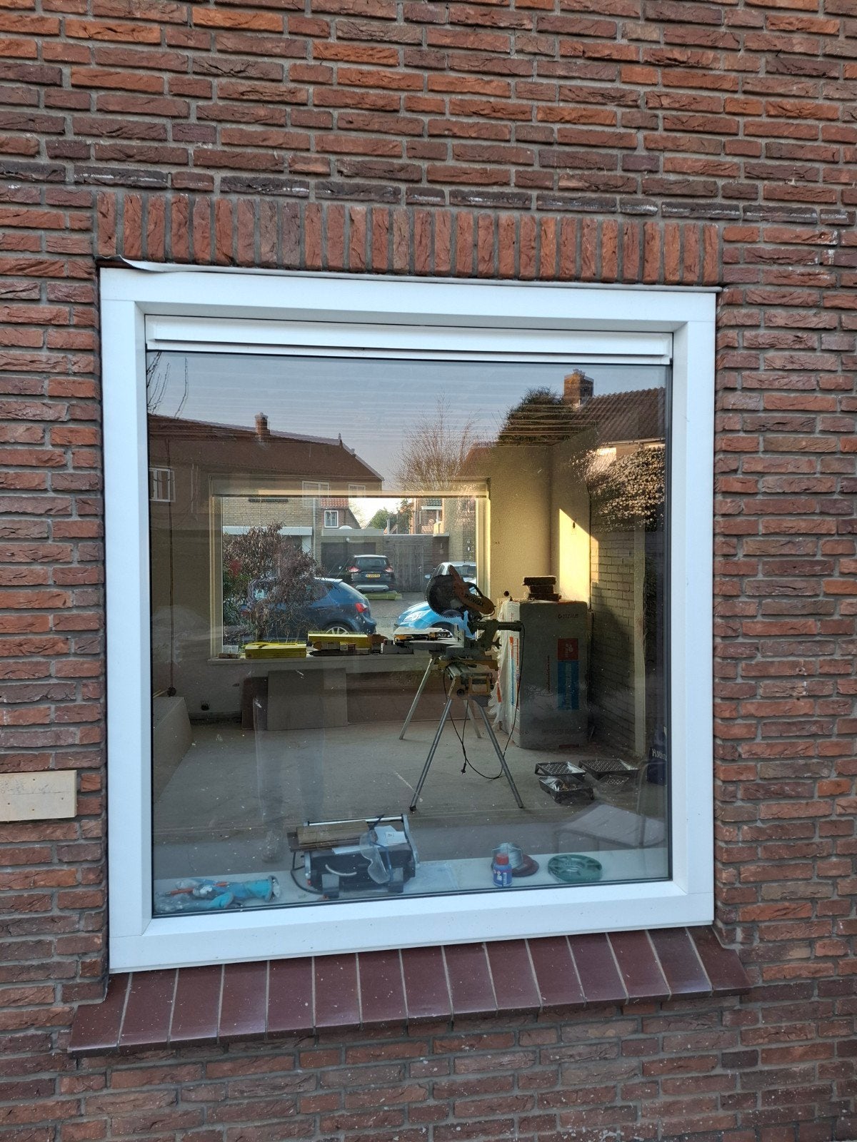 Kunststof kozijn met dubbel glas en ventilatierooster, Ophalen, Gevelraam of Ruit, Gebruikt, 160 cm of meer