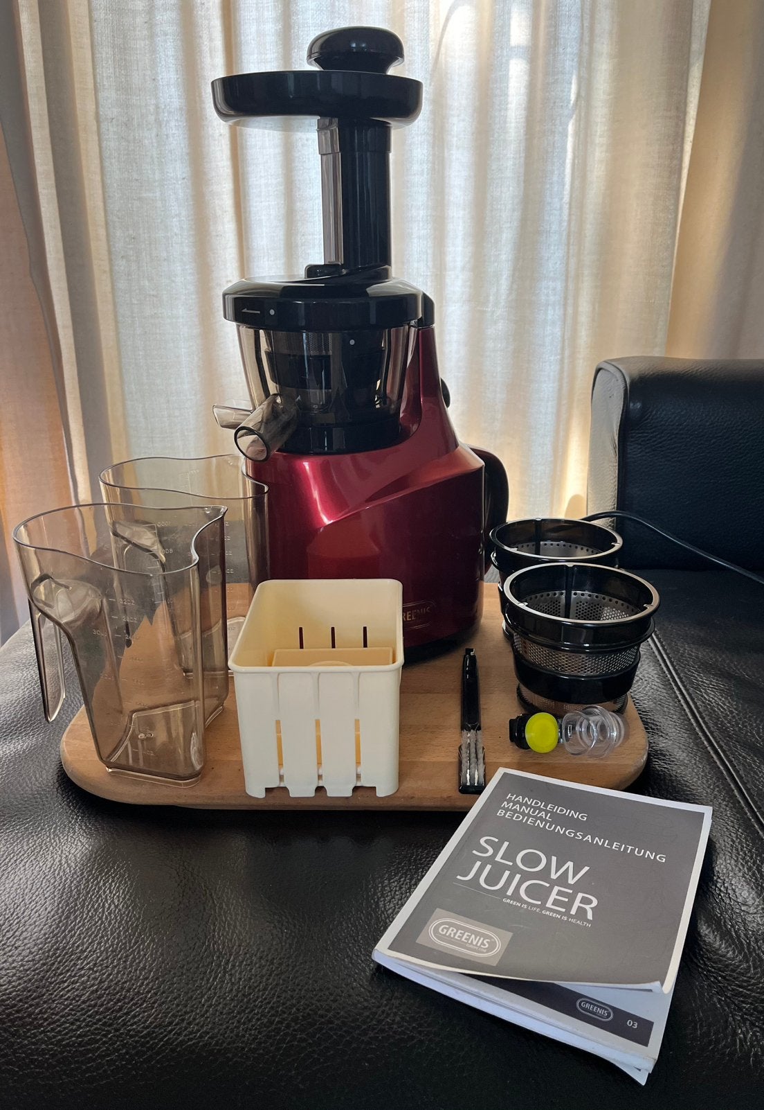 Greenis slowjuicer, Ophalen of Verzenden, Zo goed als nieuw, Slowjuicer