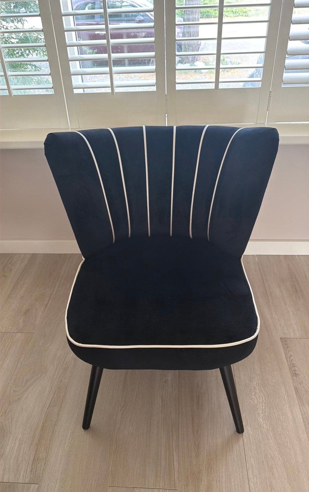 6 Zwarte velvet eetstoelen ( lees tekst) prijs per stuk, Ophalen, Zo goed als nieuw, Zwart, Vijf, Zes of meer stoelen