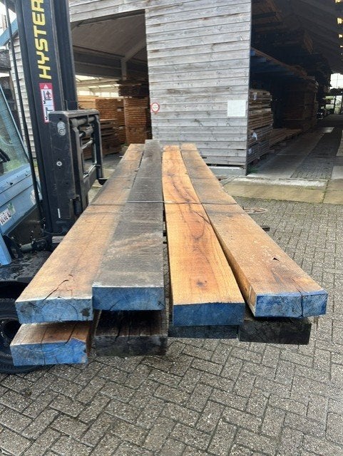 RESTPARTIJ EIKEN BALKEN, Ophalen, Gebruikt, 250 cm of meer, Balken