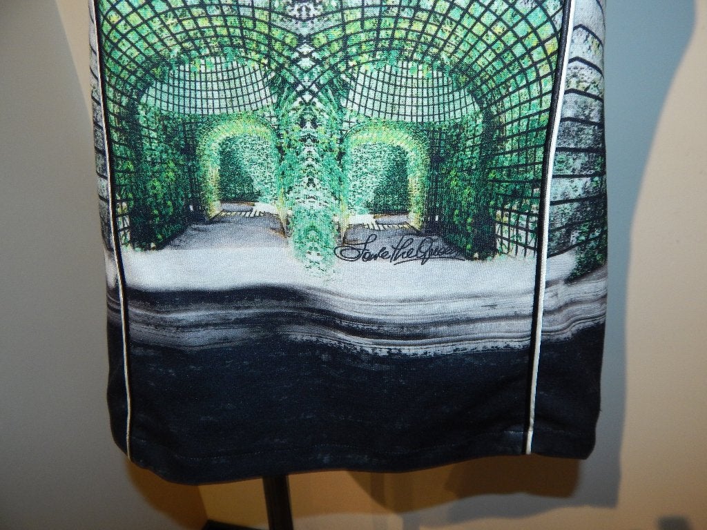 Save the Queen apart tuniek garden foto look print M, Maat 38/40 (M), Save the Queen, Zo goed als nieuw, Meerkleurig