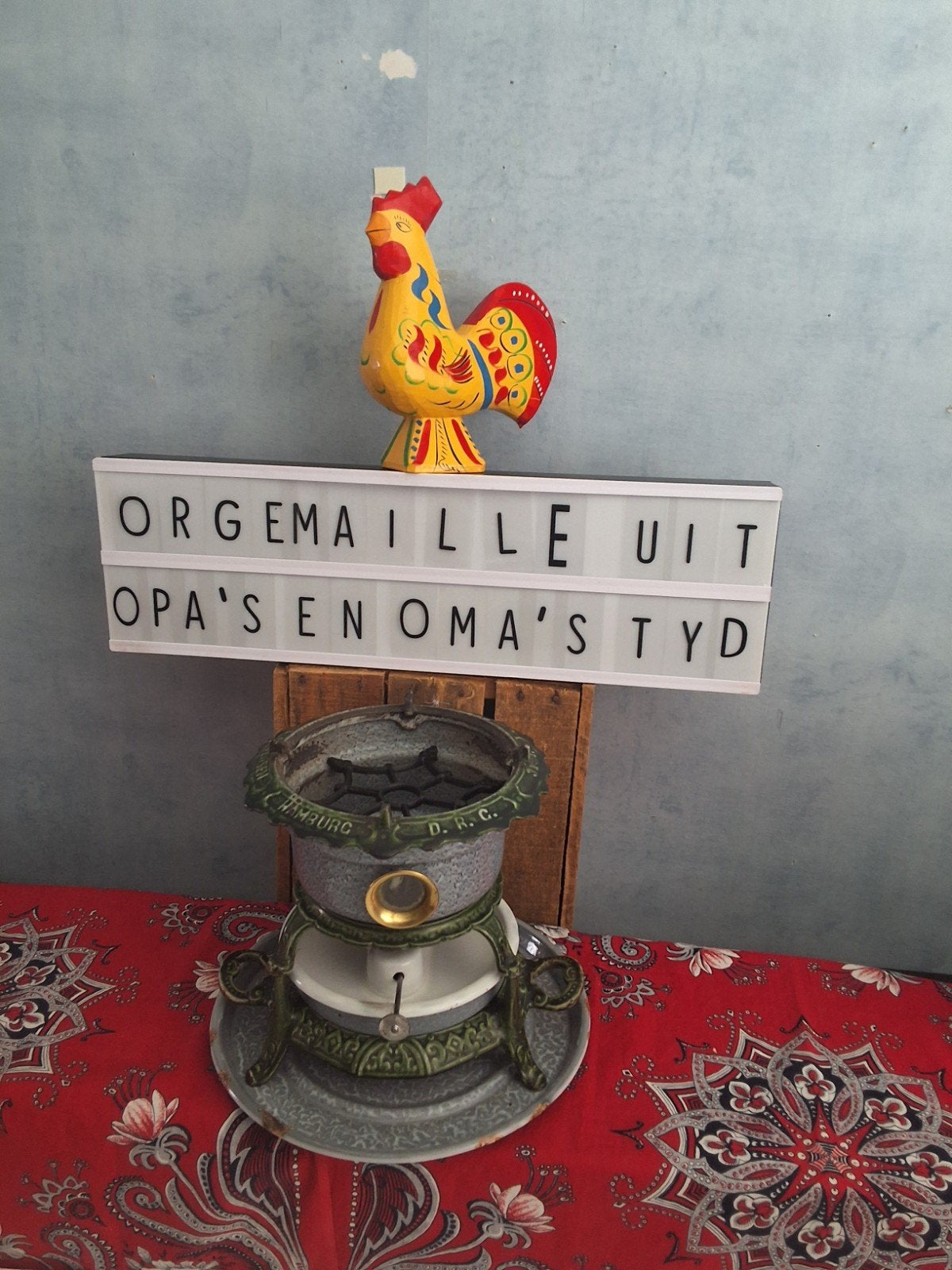Originele HALLER/OTTENSEN  GIETIJZER GEËMAILLEERD, Ophalen of Verzenden