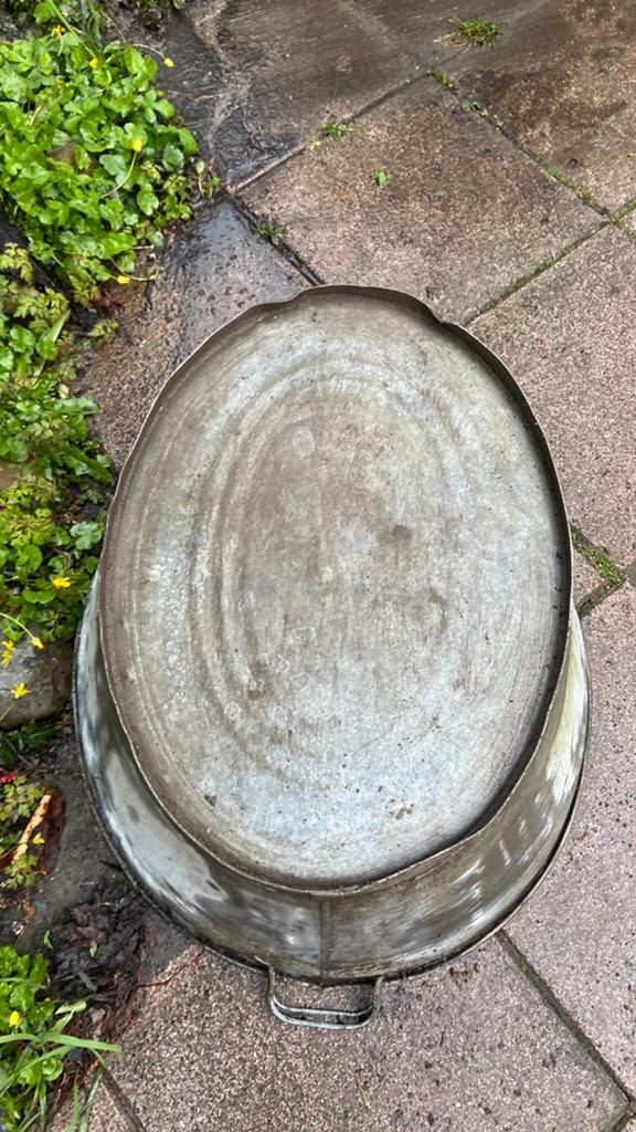 Zinken teil niet lek Groot formaat zink ouderwetse oude, Ophalen, Gebruikt, Metaal, 60 tot 100 cm