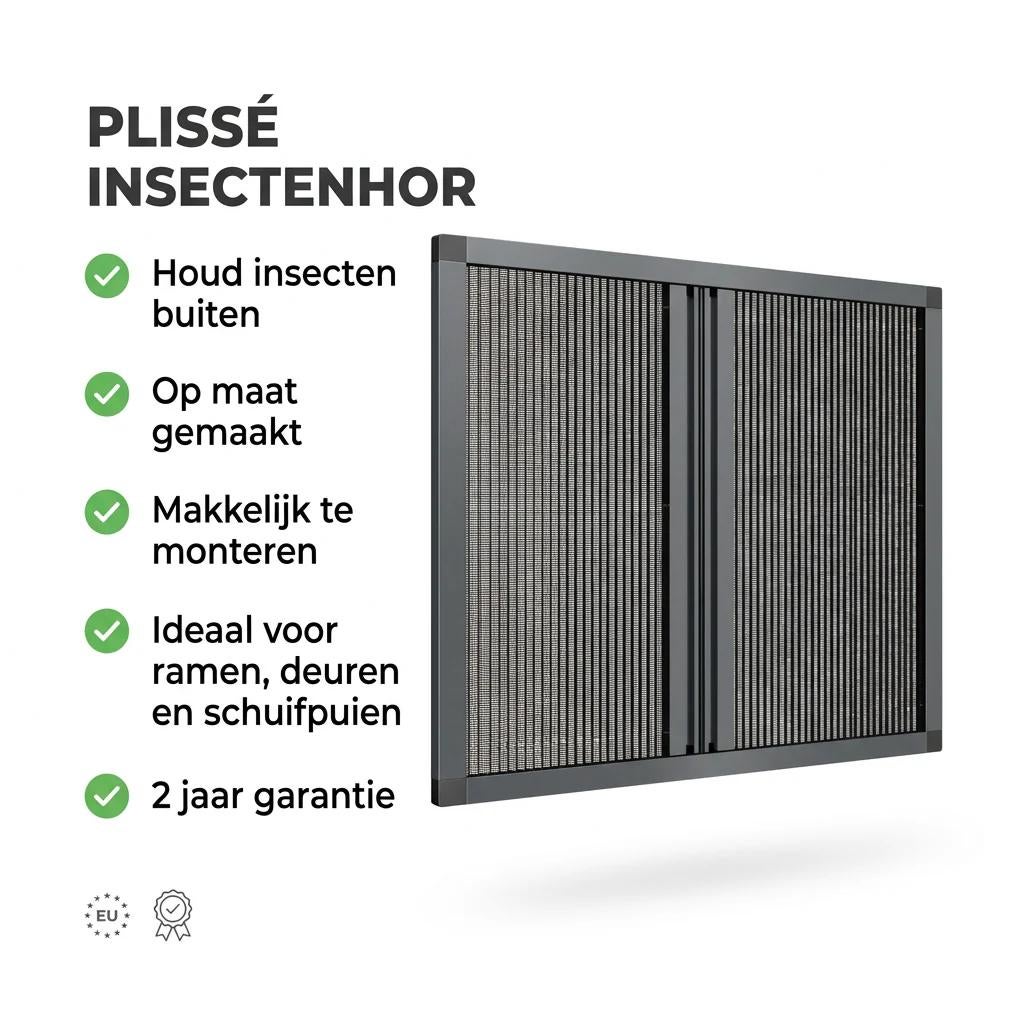 insecten hor op maat (dubbele deuren / schuifpui / veranda), Hordeur, Nieuw, Ophalen of Verzenden, Schuifdeur