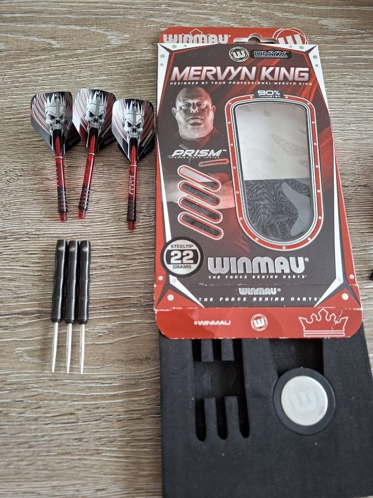 Dartpijl Mervyn King Onyx 22 gram NIEUWSTAAT, Sport en Fitness, Ophalen, Zo goed als nieuw, Pijlen