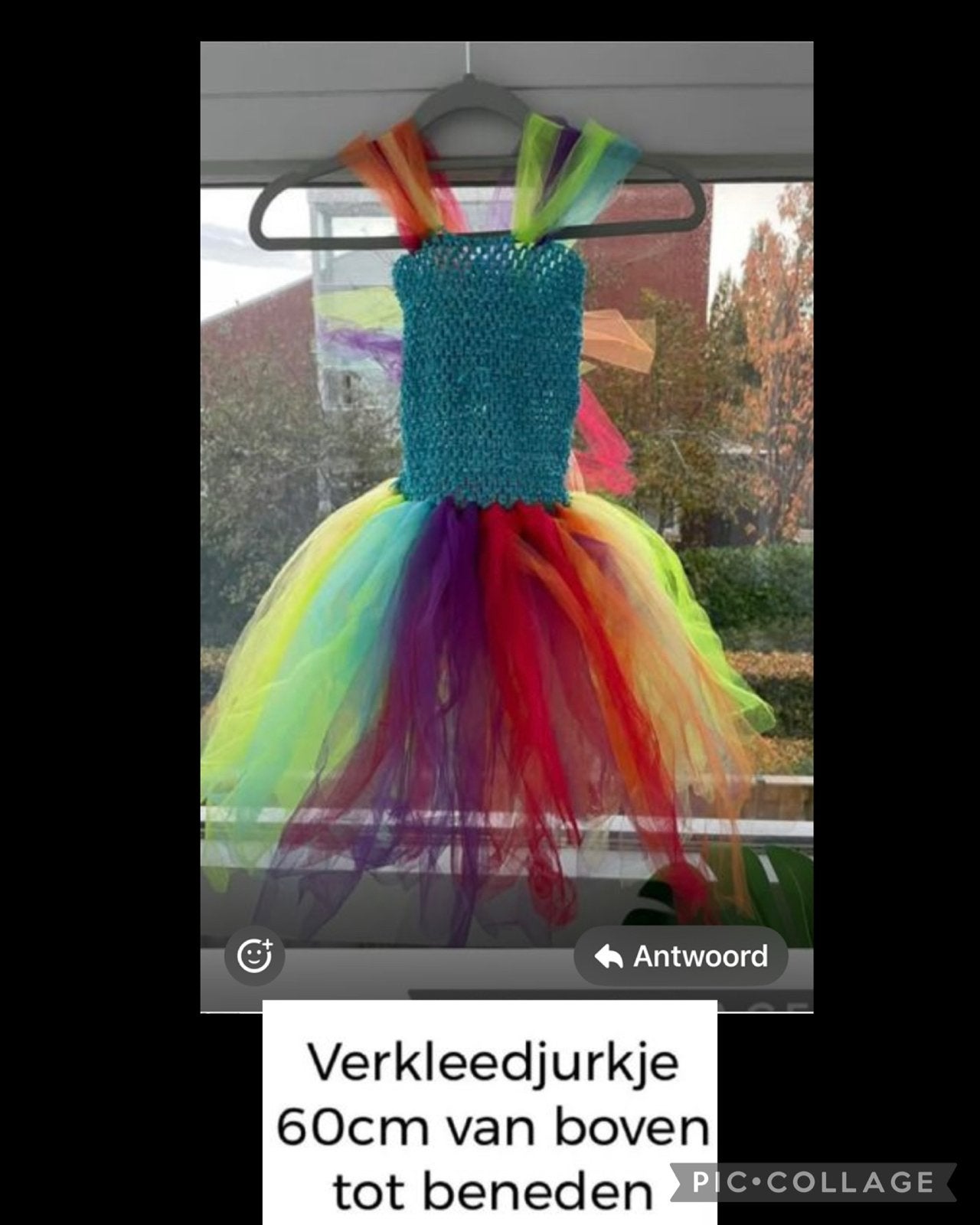 Verkleedjurkje Regenboog 60cm, Ophalen of Verzenden, Zo goed als nieuw, 104 of kleiner, Meisje