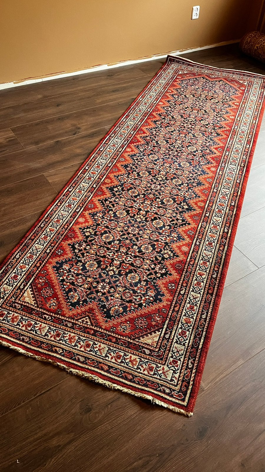 Vintage vloerkleed/loper van Louis de Poortere, Huis en Inrichting, Ophalen, Gebruikt, 200 cm of meer, 50 tot 100 cm