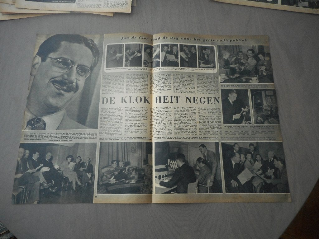 Jan de Cler. De klok heit negen. 1952., Ophalen of Verzenden, Gebruikt, Boek, Tijdschrift of Artikel