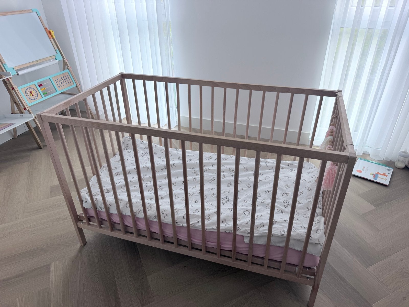 Babybedje beuken 60x120 cm, Ophalen of Verzenden, Zo goed als nieuw, Ledikant
