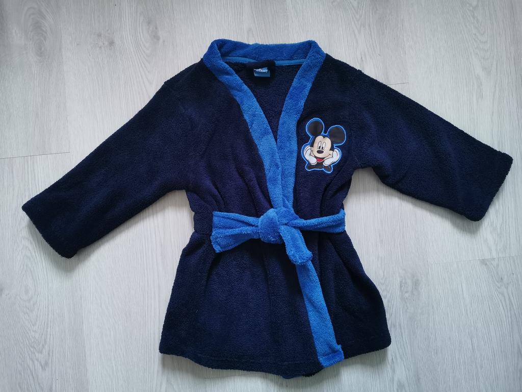 Disney mickey mouse badjas blauw 86/92, Verzenden, Zo goed als nieuw, Jongetje, Nacht- of Onderkleding