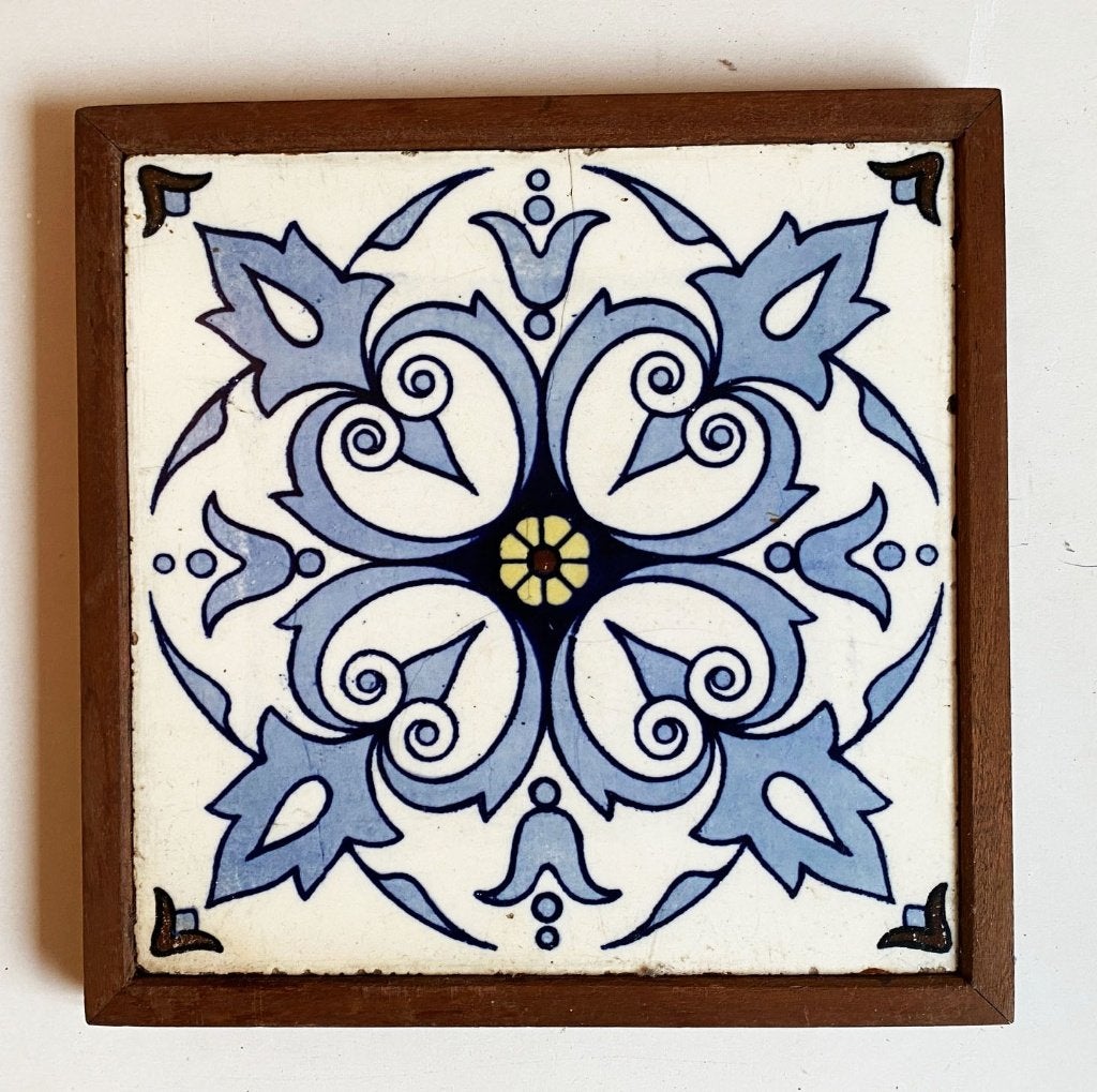 Jugendstil  artdeco tegel.   20x2cm, Ophalen of Verzenden