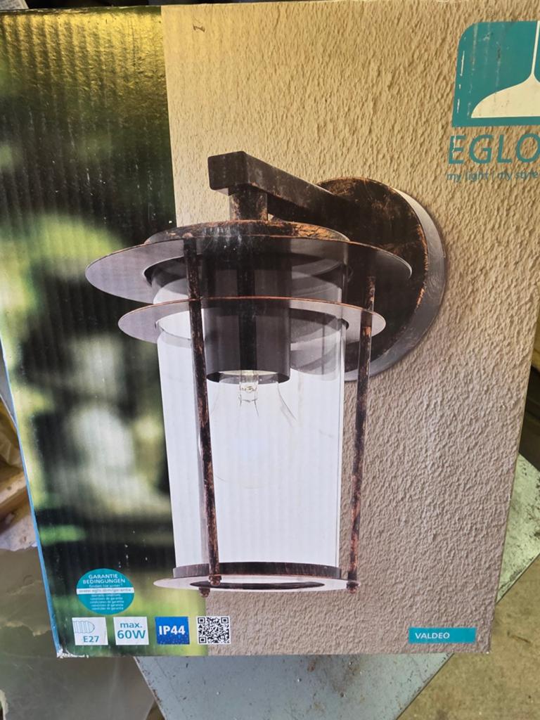 EGLO Valdeo Buitenlamp - Wandlamp - Roestbruin, Ophalen, Staal, Minder dan 50 watt, Wandlamp