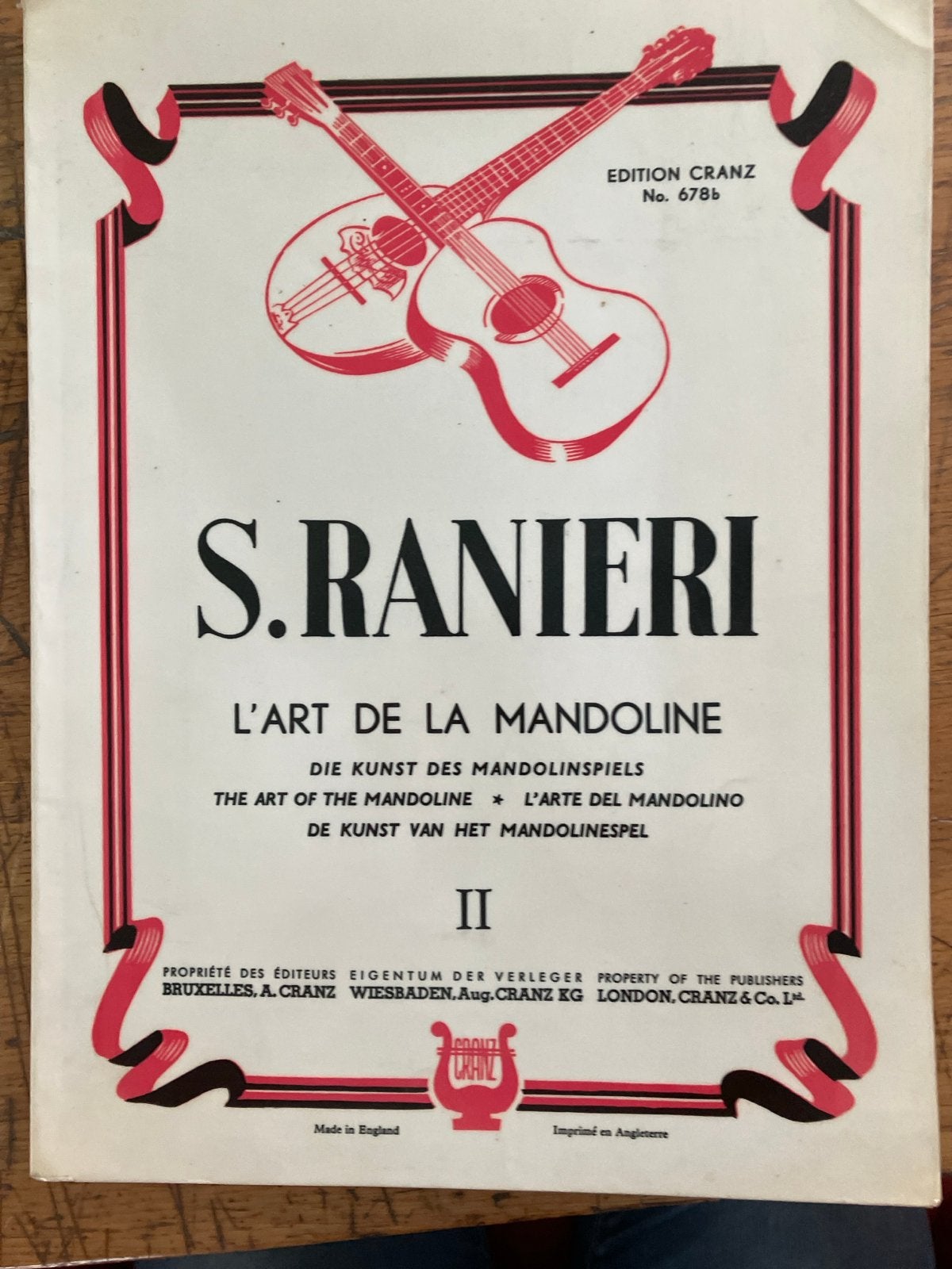 S. Ranieri - L'Art de la Mandoline (Deel II), Gebruikt, Klassiek, Les of Cursus, Ophalen of Verzenden