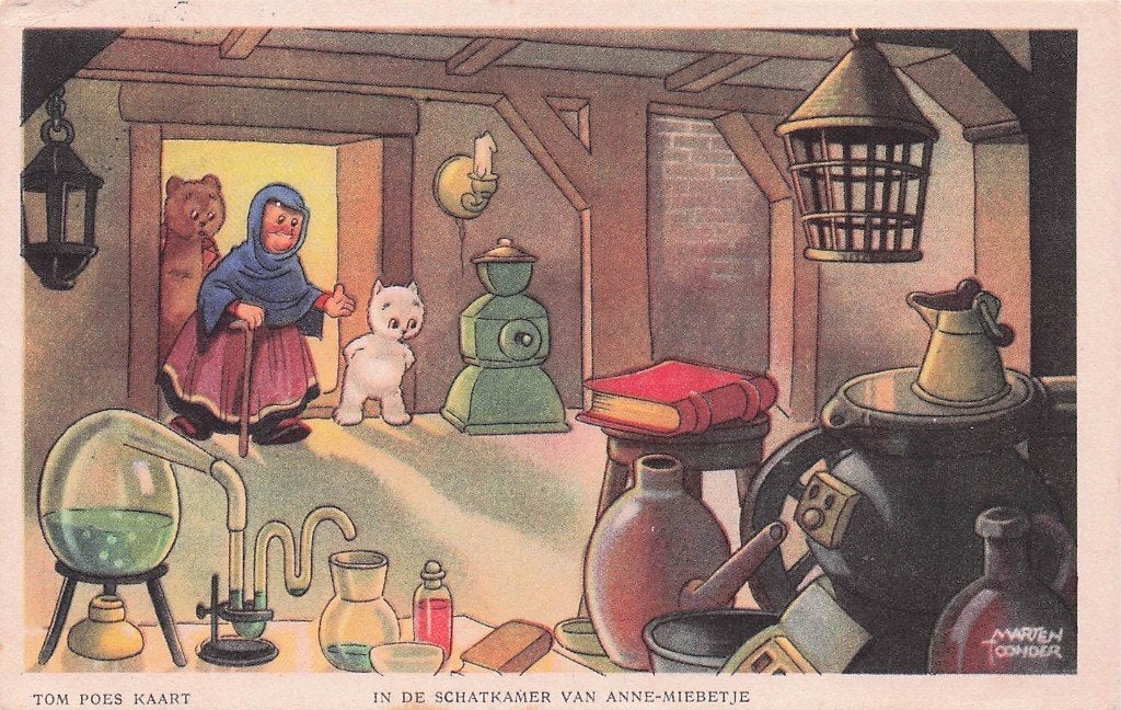 Marten Toonder - Tom Poes kaart (serie 1 no 2) gel. 1948, Ophalen of Verzenden, 1940 tot 1960, Gelopen, Overige thema's