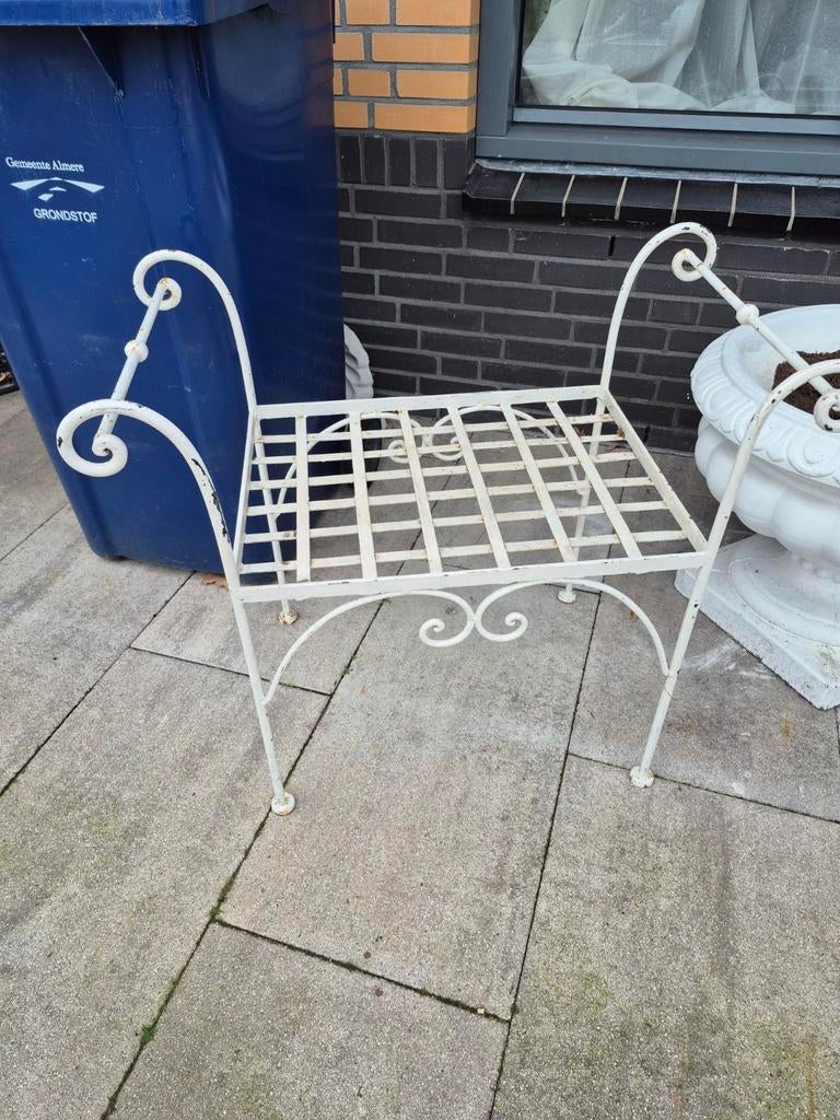 Gietijzeren tuinbankje, Ophalen, Gebruikt, Metaal